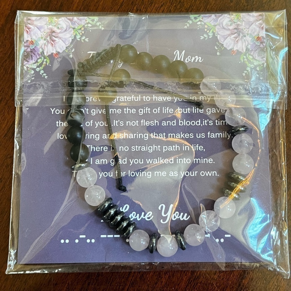 Bonus Mom Step Mom bracelet Morris code - Picture 15 of 16